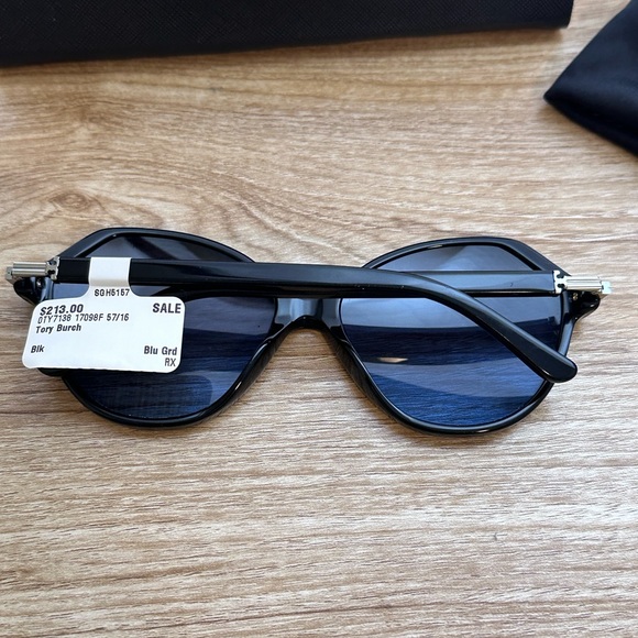 Tory Burch TY7138 17098F 57 Sunglasses Black Frame Grey-Blue Lens Generic Case main image 8